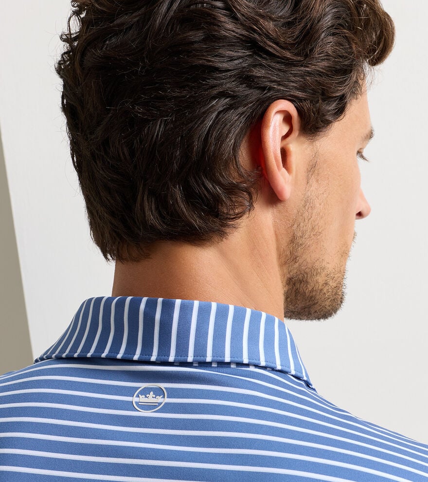 Peter Millar Dunnes Performance Jersey Polo: Windsor Blue