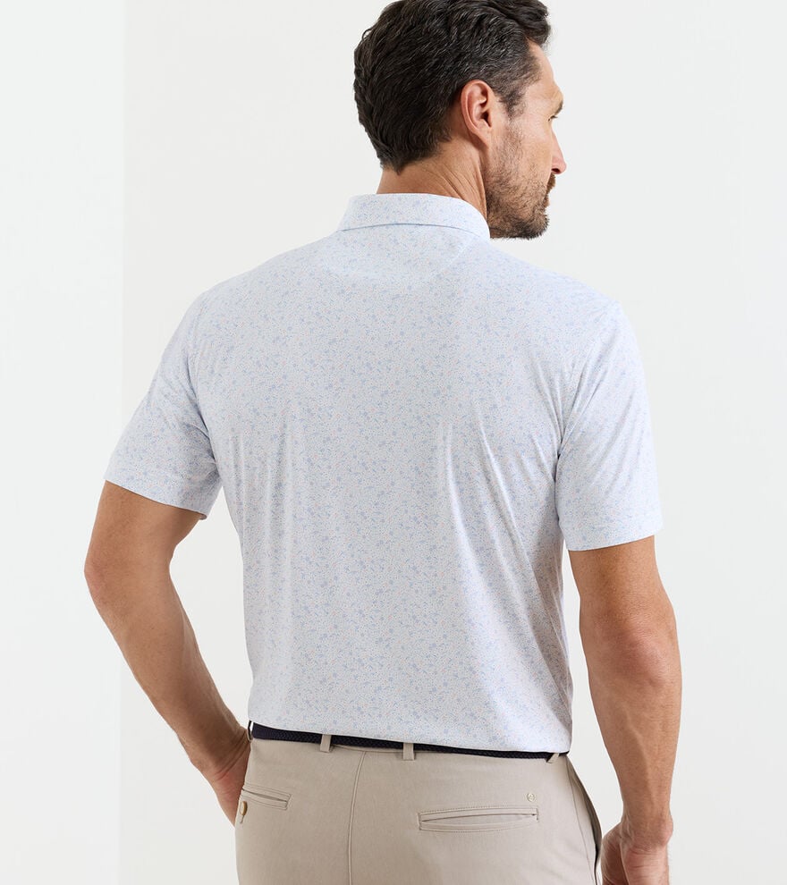 Peter Millar Featherweight Land of the Free Performance Polo: White