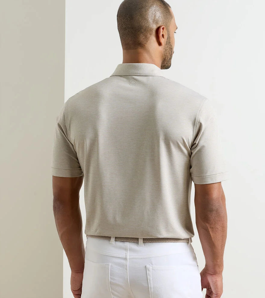 Peter Millar Highlands Performance Jersey Polo: Biscuit