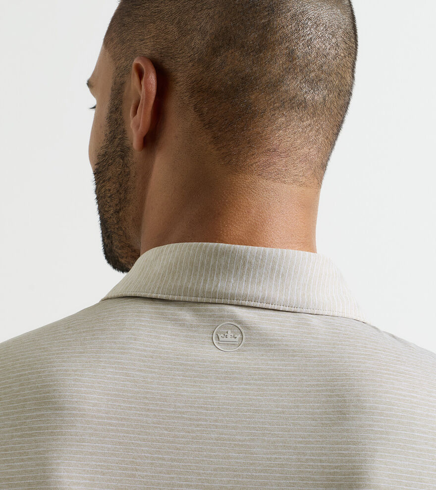 Peter Millar Highlands Performance Jersey Polo: Biscuit