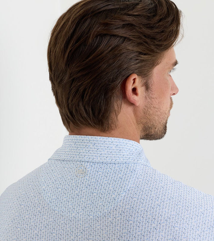 Peter Millar Paper Plane Performance Jersey Polo: White