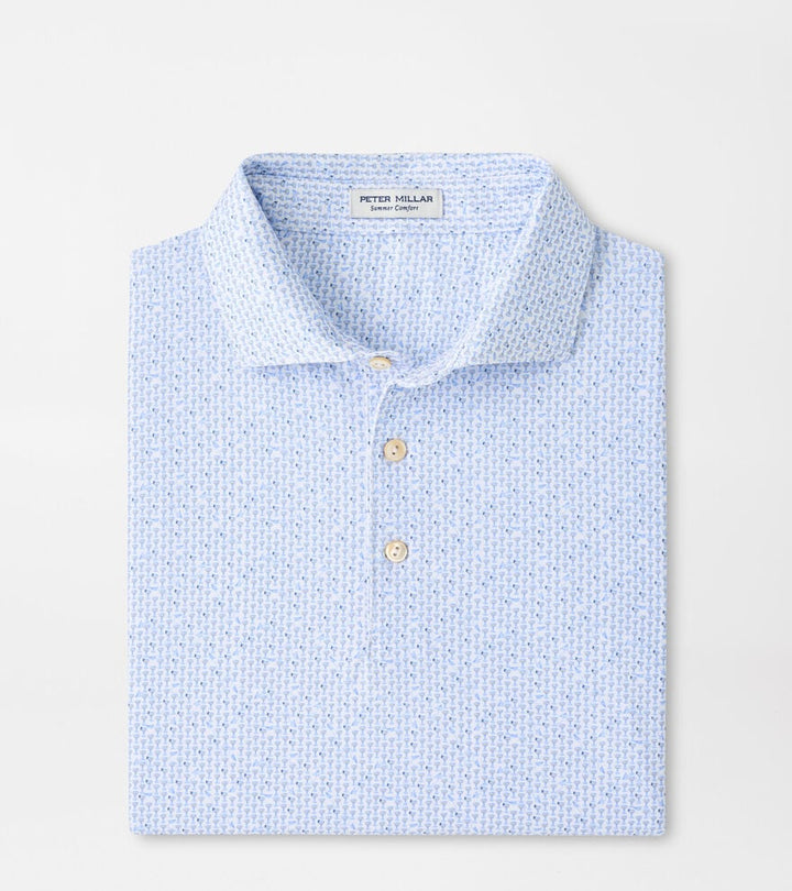 Peter Millar Paper Plane Performance Jersey Polo: White