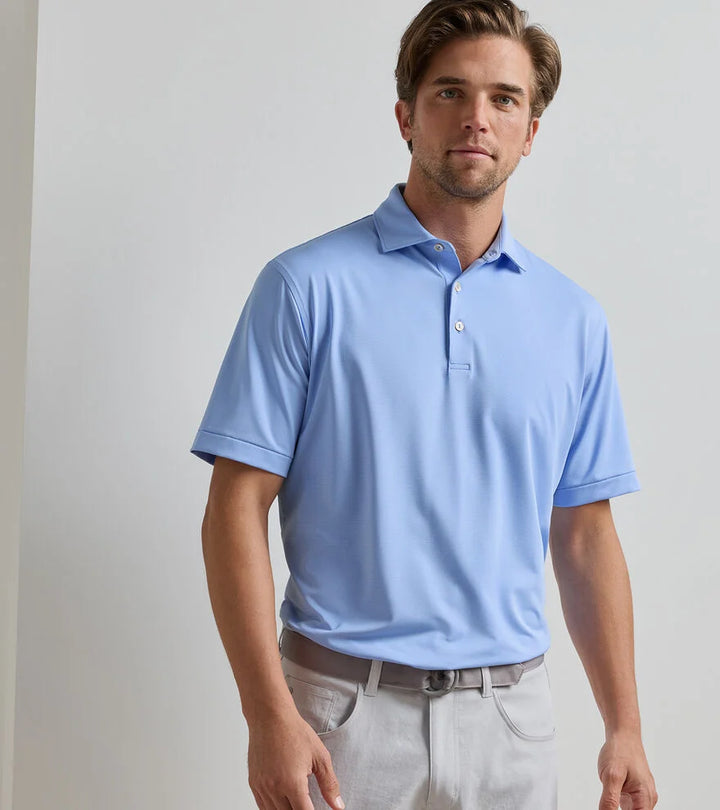 Peter Millar Holden Performance Jersey Polo: Bluebird