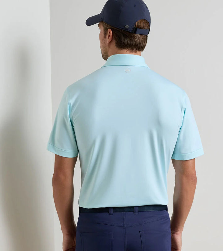 Peter Millar Holden Performance Jersey Polo with Pimento Cheese: Clearwater