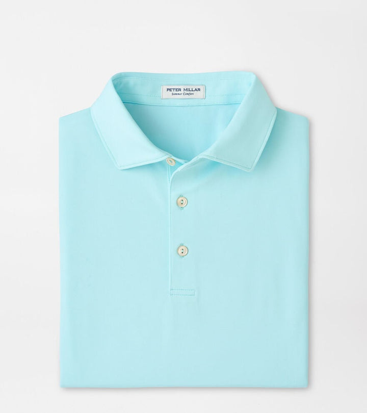 Peter Millar Holden Performance Jersey Polo with Pimento Cheese: Clearwater