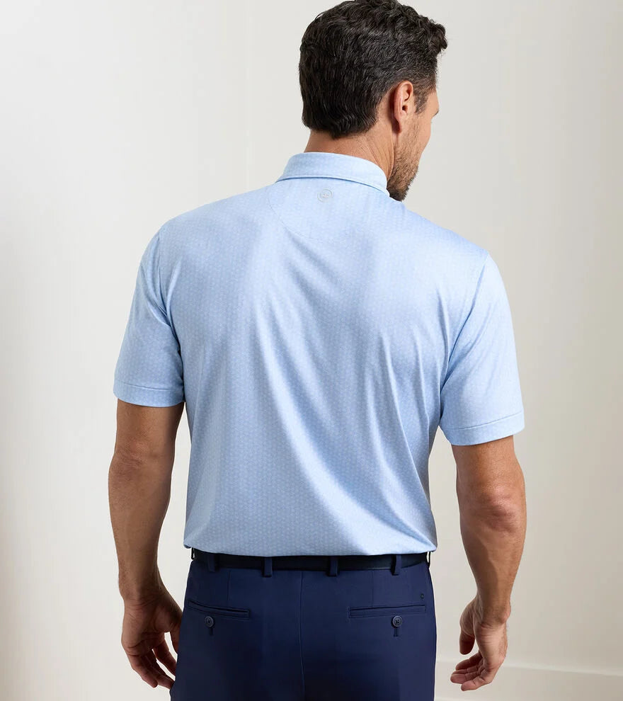 Peter Millar Nautilus Performance Jersey Polo Lake Murray Dam Towers: Stream Blue