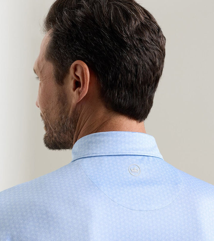 Peter Millar Nautilus Performance Jersey Polo Lake Murray Dam Towers: Stream Blue
