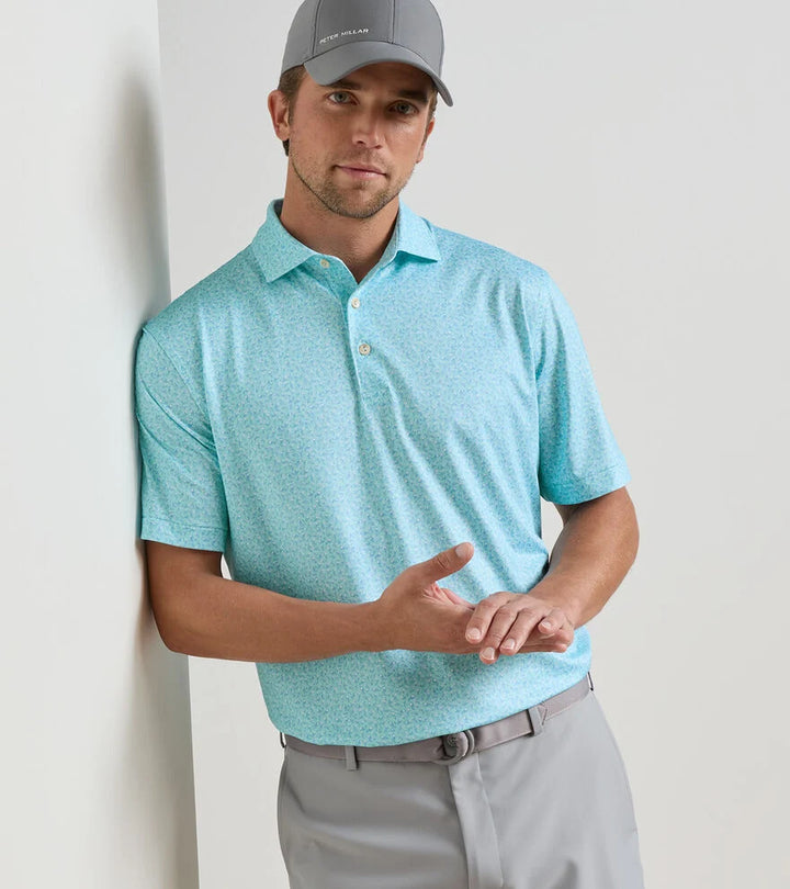 Peter Millar Jellyfish Performance Jersey Polo: Clearwater