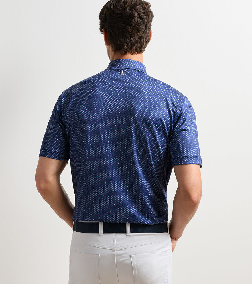 Peter Millar In The Rough Performance Jersey Polo: Sport Navy