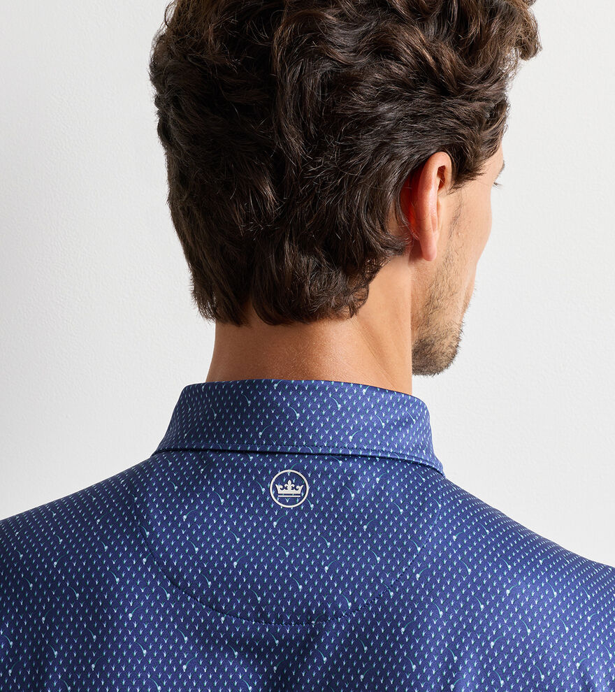 Peter Millar In The Rough Performance Jersey Polo: Sport Navy