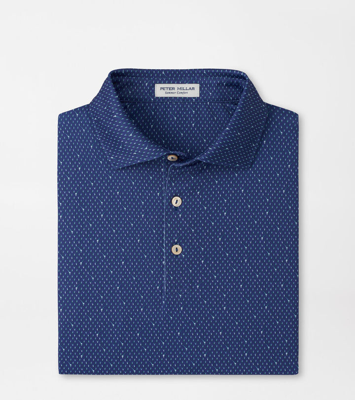 Peter Millar In The Rough Performance Jersey Polo: Sport Navy