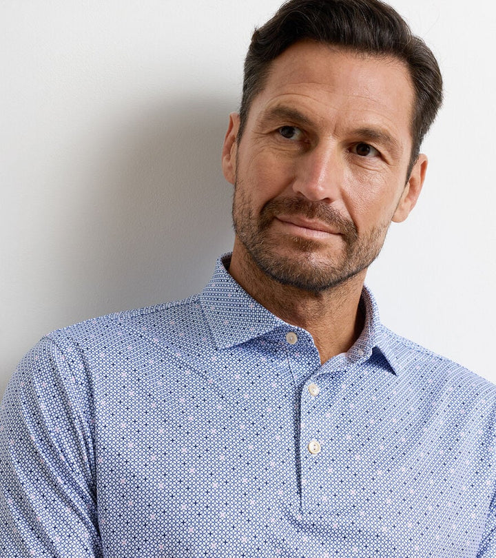 Peter Millar Barrier Performance Jersey Polo: White