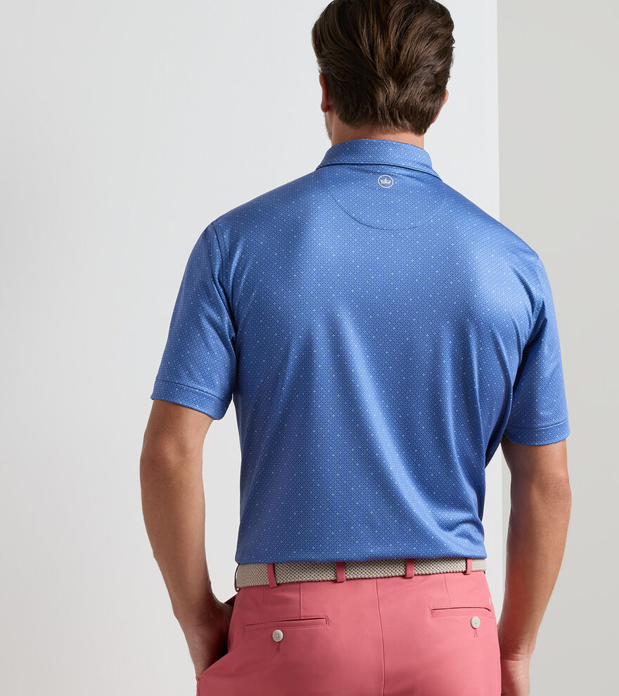 Peter Millar Barrier Performance Jersey Polo: Windsor Blue