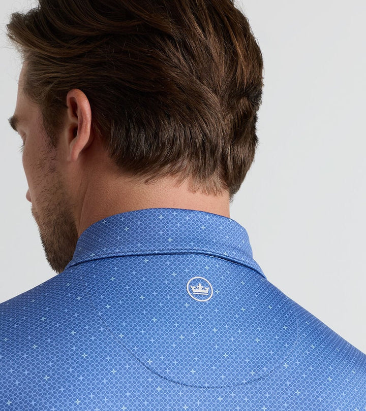 Peter Millar Barrier Performance Jersey Polo: Windsor Blue