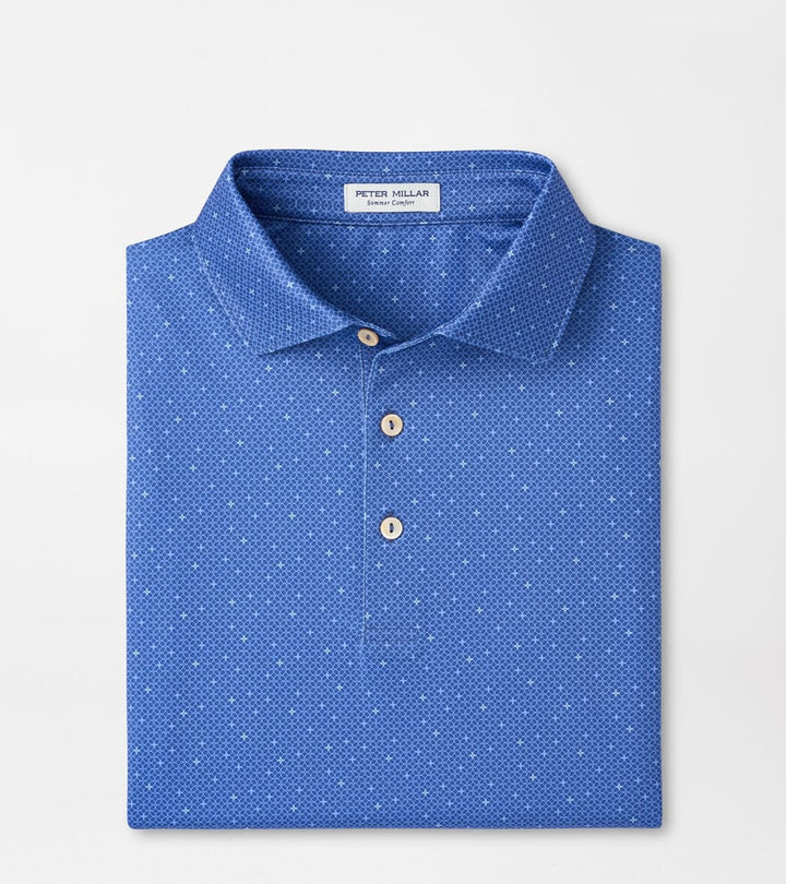 Peter Millar Barrier Performance Jersey Polo: Windsor Blue