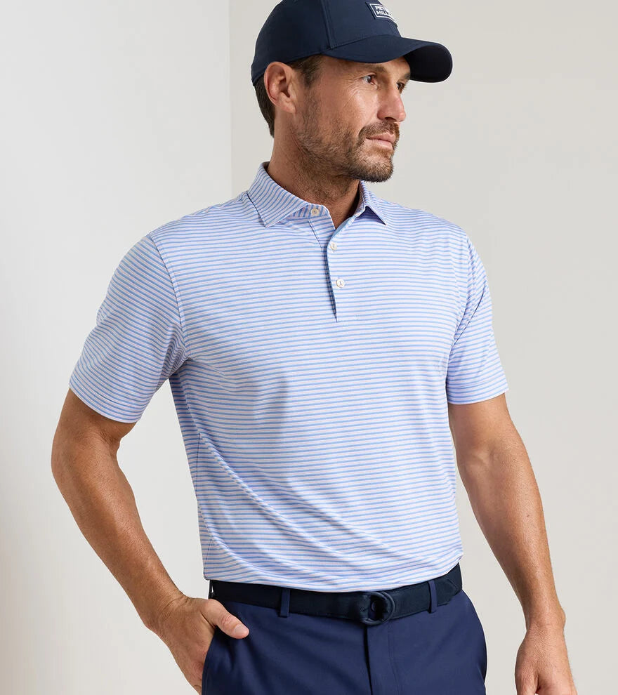 Peter Millar Owens Performance Jersey Polo: Bluebird