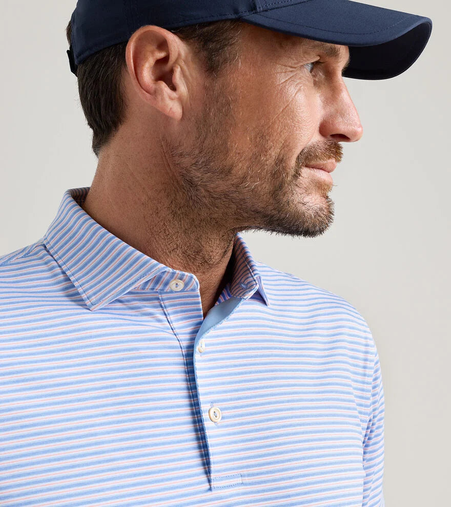 Peter Millar Owens Performance Jersey Polo: Bluebird