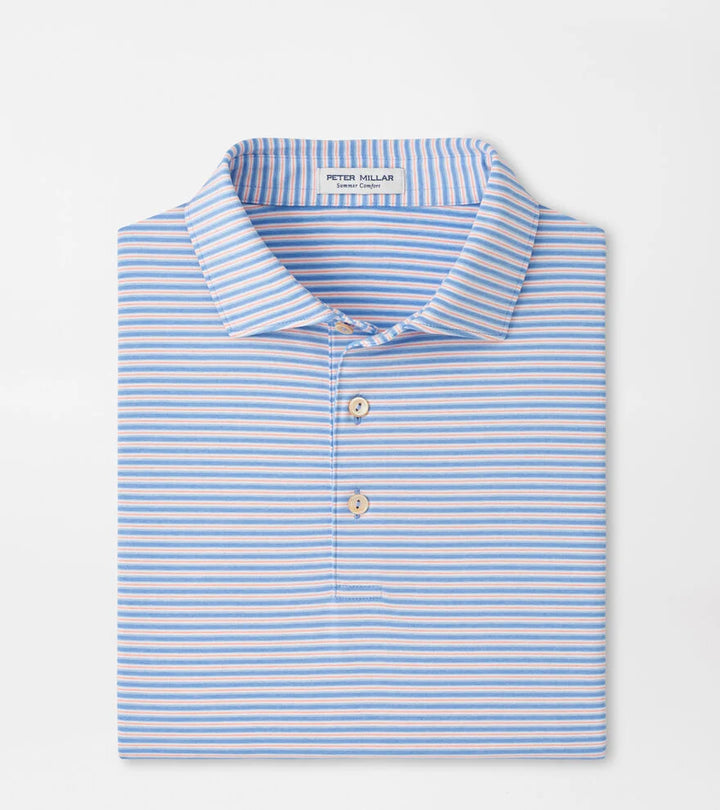 Peter Millar Owens Performance Jersey Polo: Bluebird