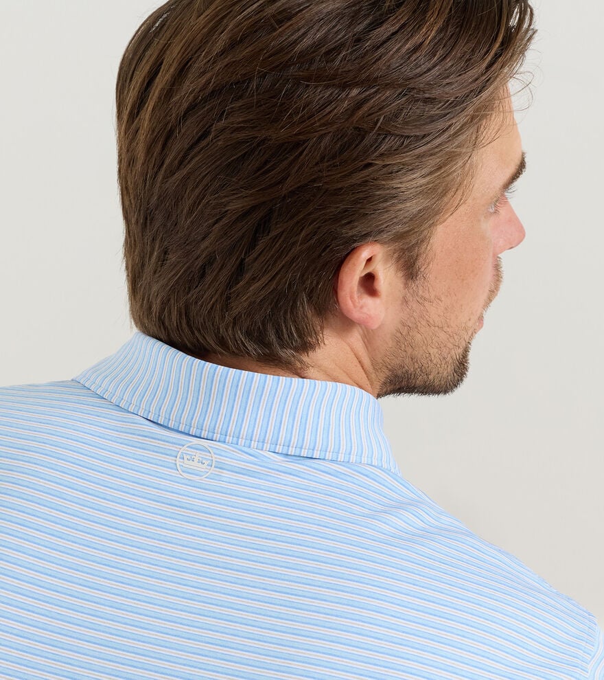 Peter Millar Owens Performance Jersey Polo: Cottage Blue