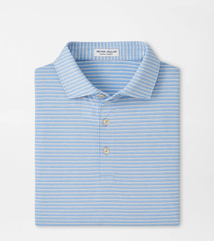 Peter Millar Owens Performance Jersey Polo: Cottage Blue