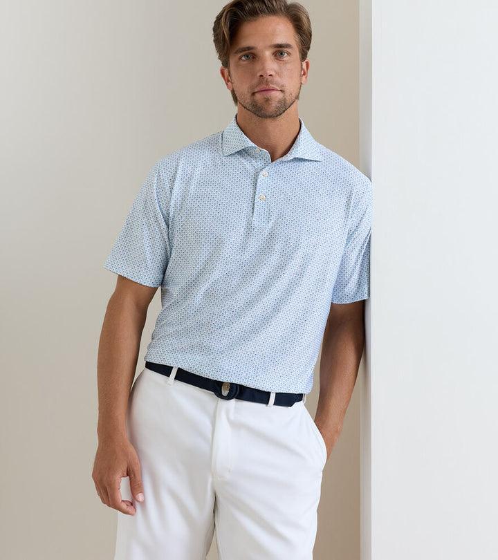 Peter Millar Flock Performance Jersey Polo: White