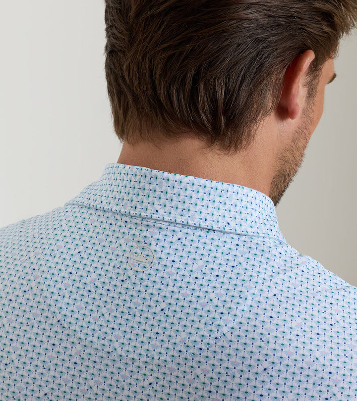 Peter Millar Flock Performance Jersey Polo: White