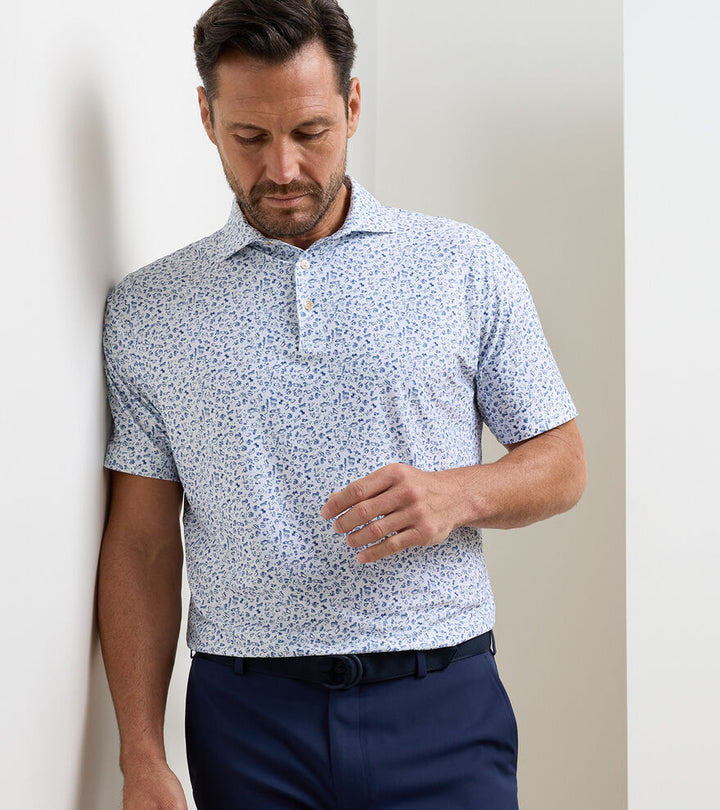 Peter Millar Wilkins Performance Jersey Polo: White