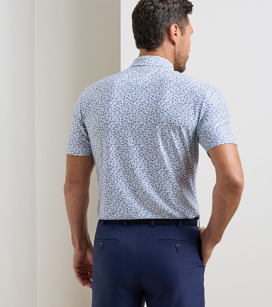 Peter Millar Wilkins Performance Jersey Polo: White