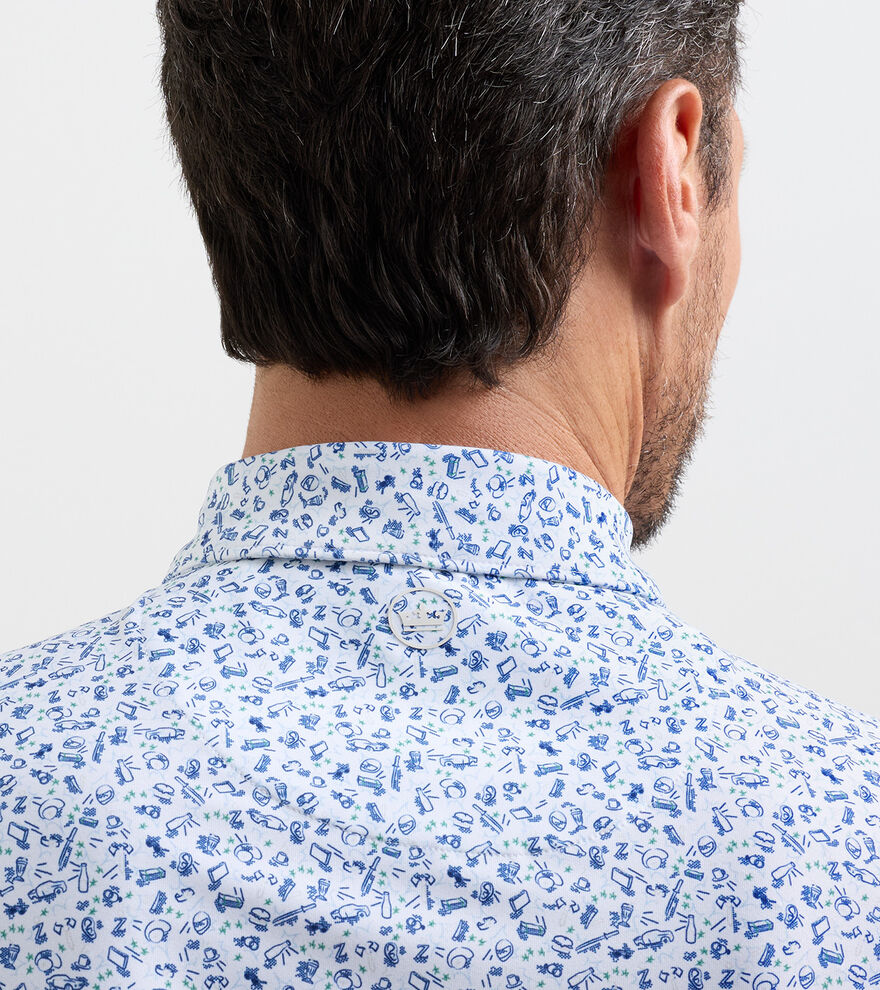 Peter Millar Wilkins Performance Jersey Polo: White