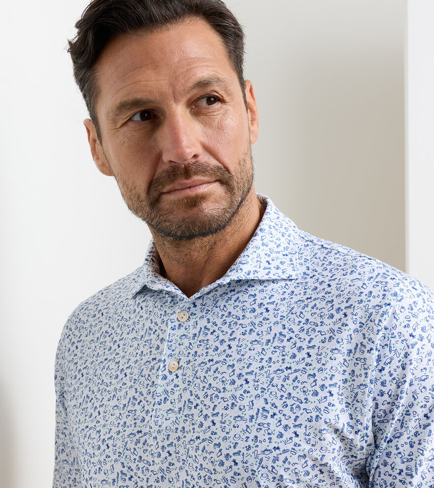 Peter Millar Wilkins Performance Jersey Polo: White