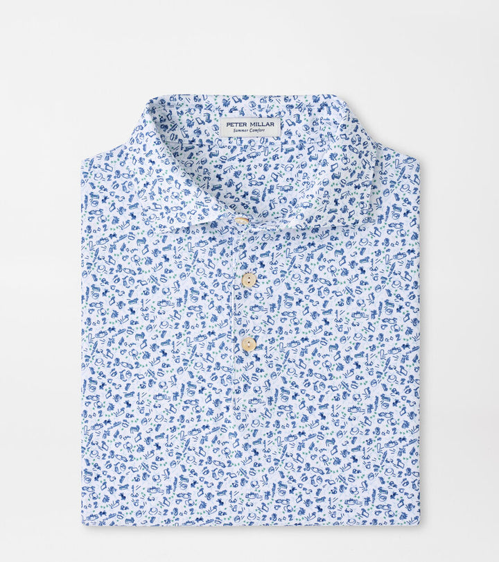 Peter Millar Wilkins Performance Jersey Polo: White