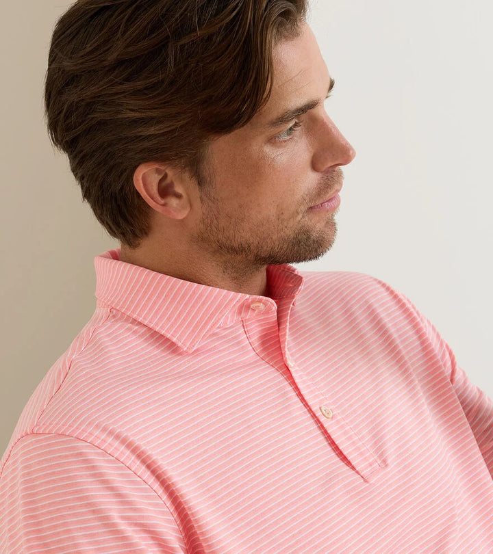 Peter Millar Merion Performance Jersey Polo: Summer Apricot