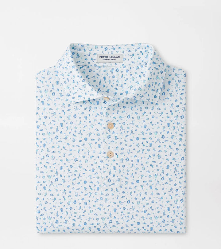 Peter Millar Goalie Performance Jersey Polo: White