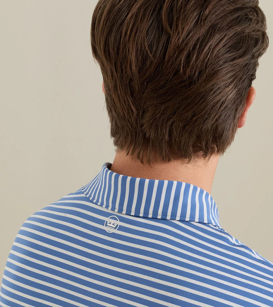 Peter Millar Ashford Performance Jersey Polo: Windsor Blue