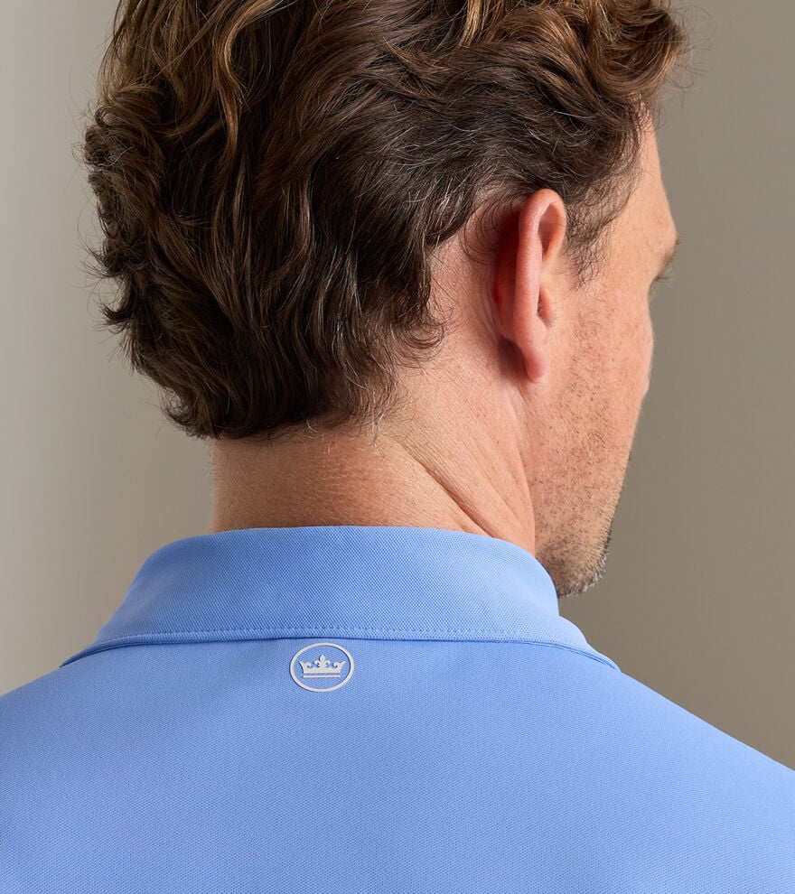 Peter Millar Solid Performance Mesh Polo: Bluebird