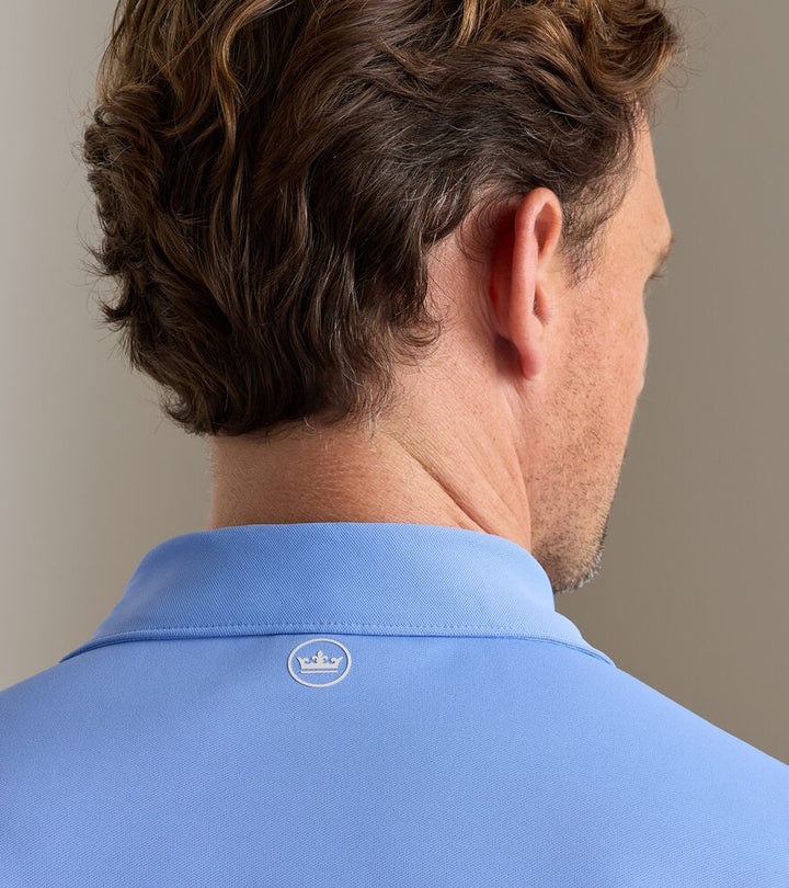 Peter Millar Solid Performance Mesh Polo: Bluebird