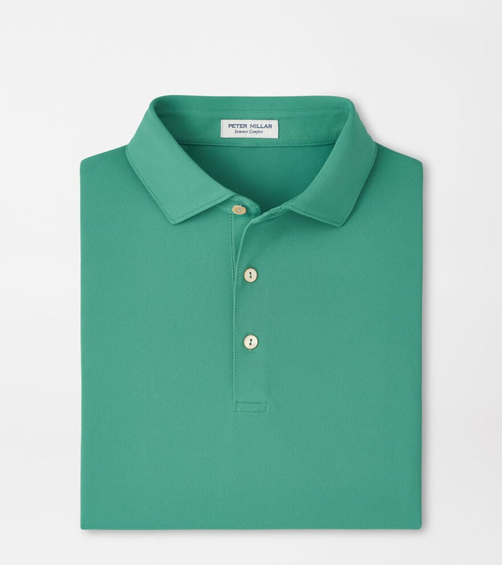 Peter Millar Solid Performance Mesh Polo: Snow Pea
