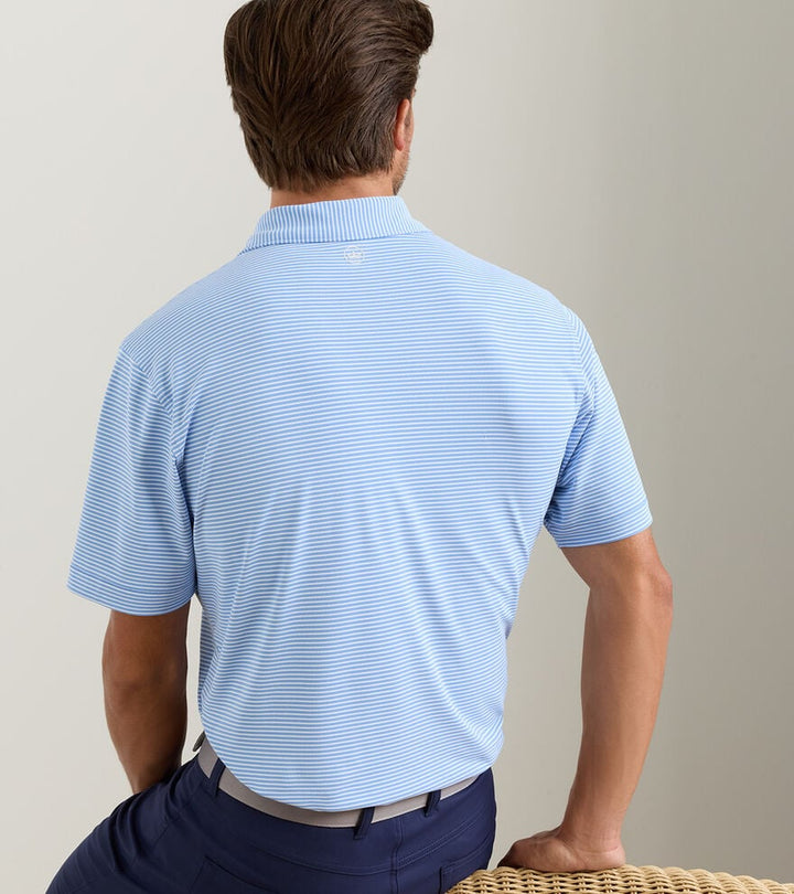 Peter Millar Grace Performance Mesh Polo: Bluebird