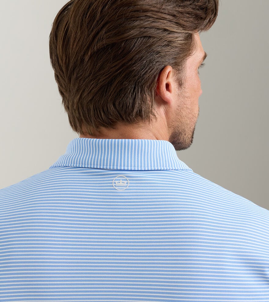 Peter Millar Grace Performance Mesh Polo: Bluebird