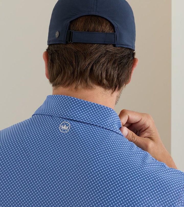 Peter Millar Grant Performance Mesh Polo: Windsor Blue