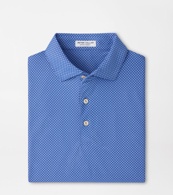Peter Millar Grant Performance Mesh Polo: Windsor Blue