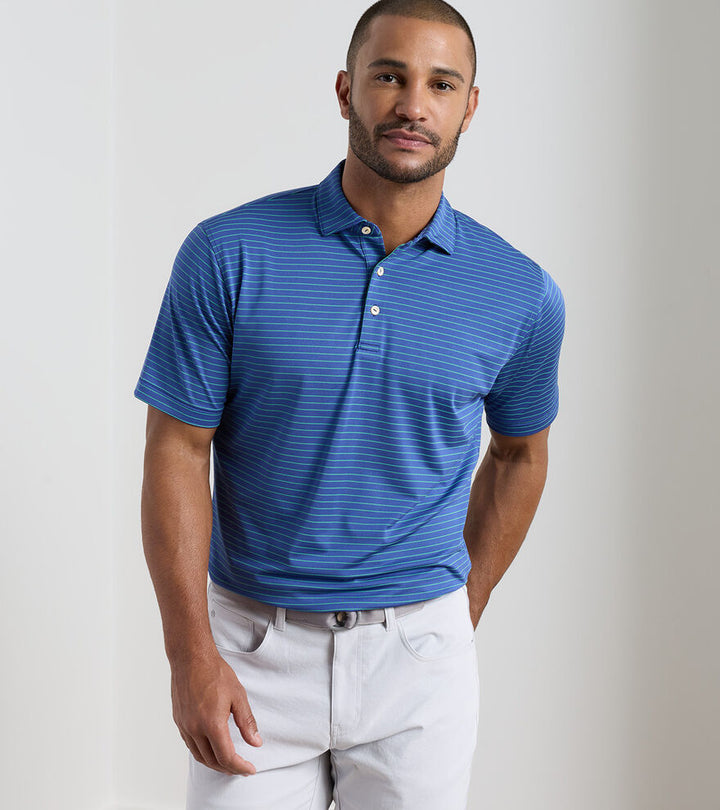 Peter Millar Winston Performance Mesh Polo: Sport Navy