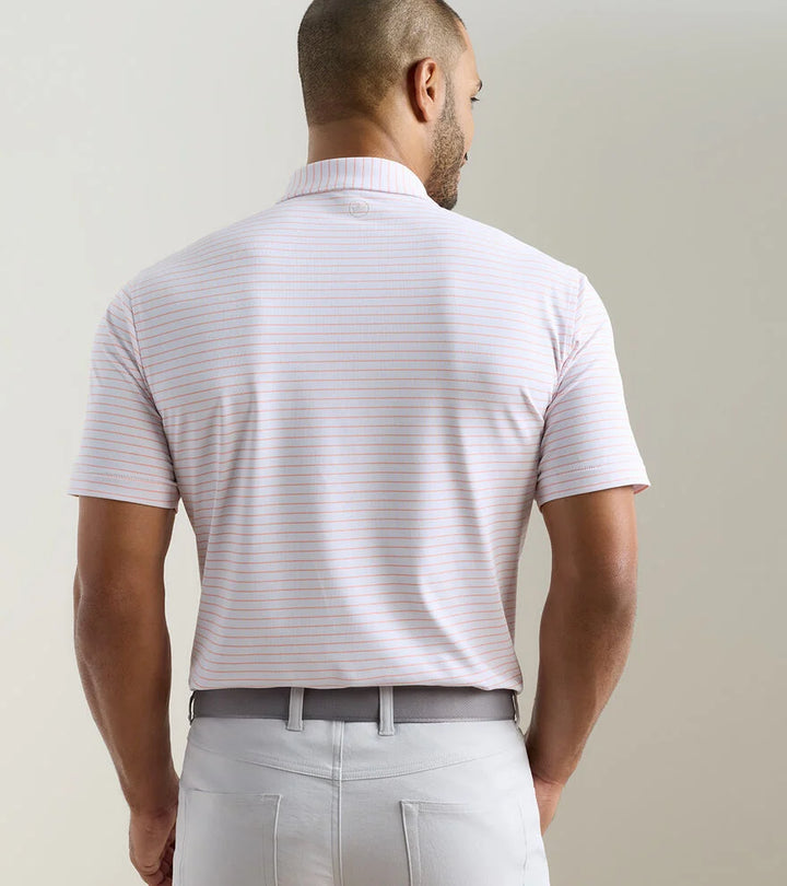 Peter Millar Winston Performance Mesh Polo: White