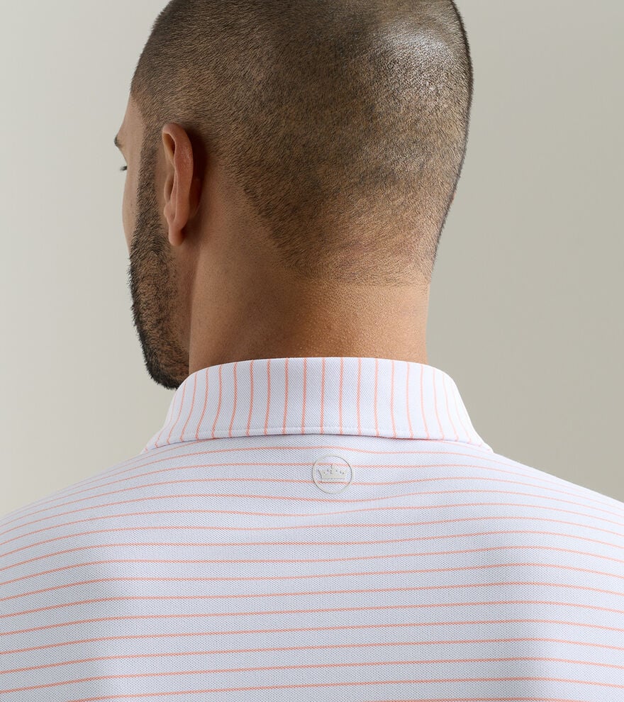 Peter Millar Winston Performance Mesh Polo: White