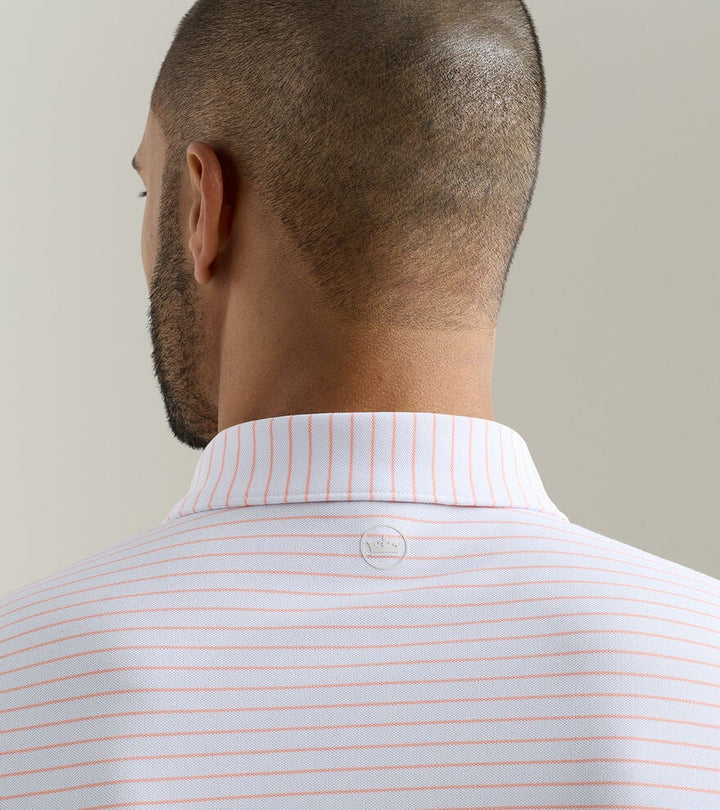 Peter Millar Winston Performance Mesh Polo: White