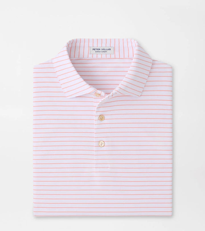 Peter Millar Winston Performance Mesh Polo: White
