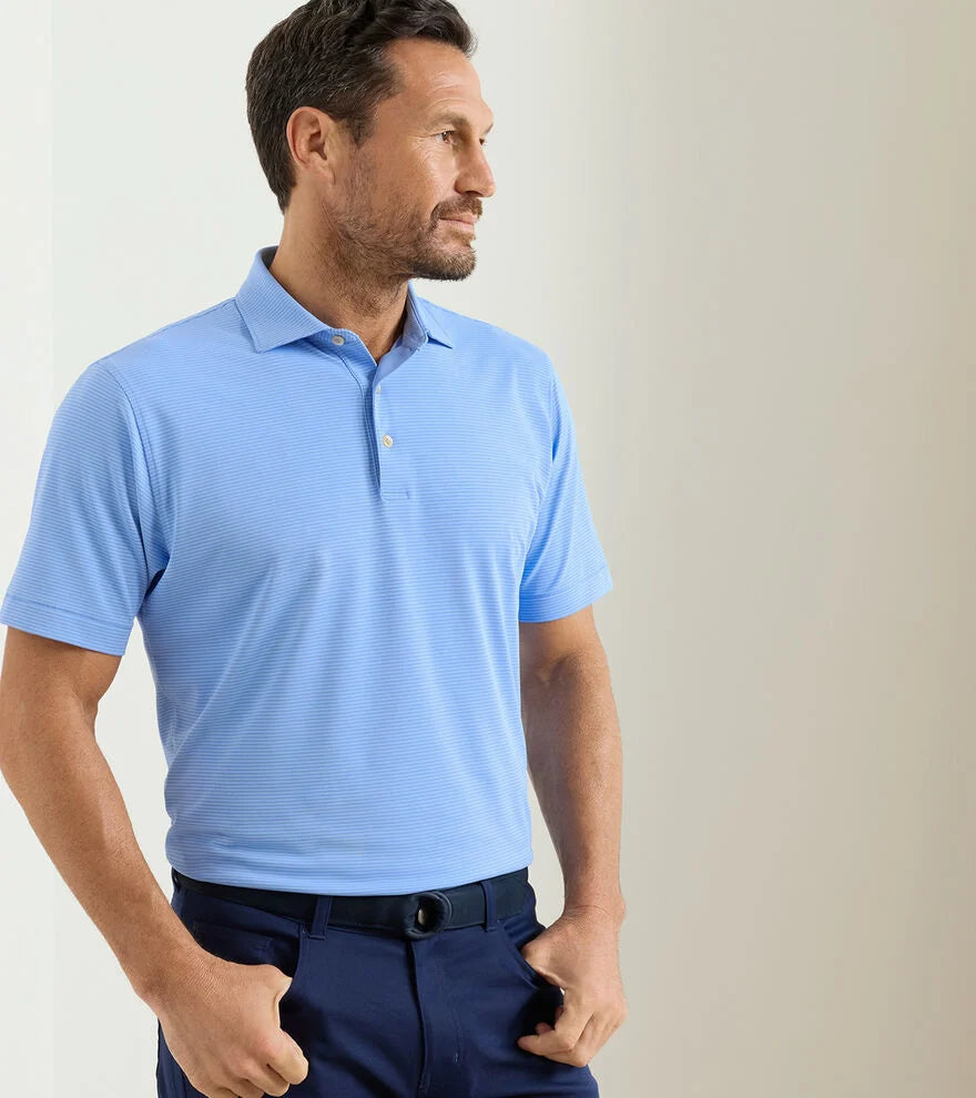 Peter Millar Candor Performance Mesh Polo: Bluebird