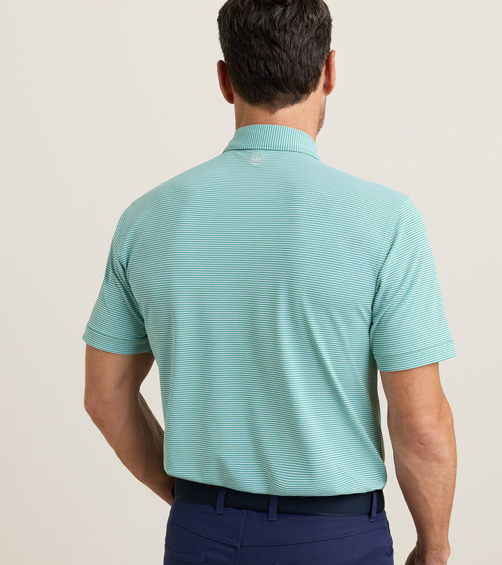 Peter Millar Candor Performance Mesh Polo: Snow Pea