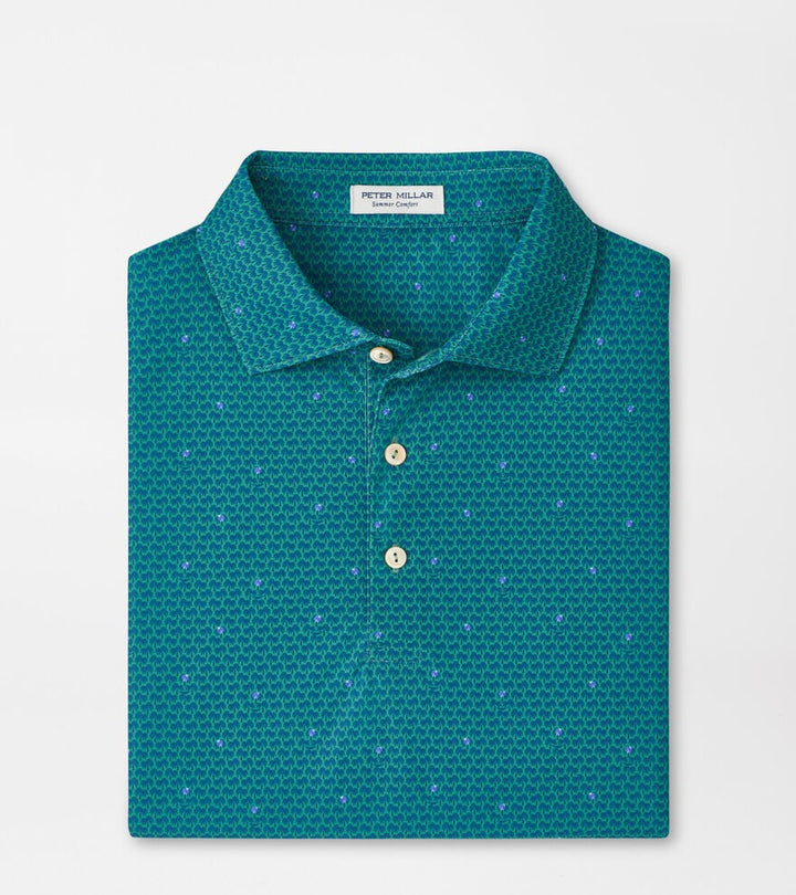 Peter Millar Island Rays Performance Mesh Polo: Snow Pea
