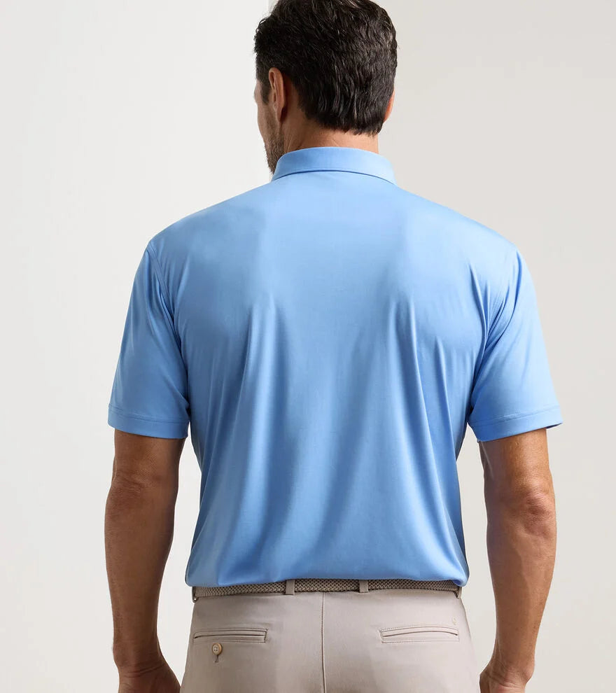 Peter Millar Featherweight Mélange Performance Polo: Bluebird